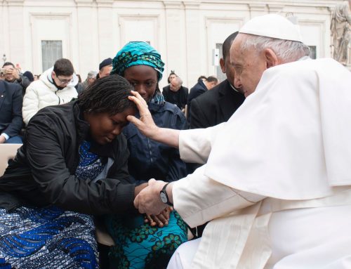 Pope Francis meets with two Nigerian girls who were kidnapped by Boko Haram